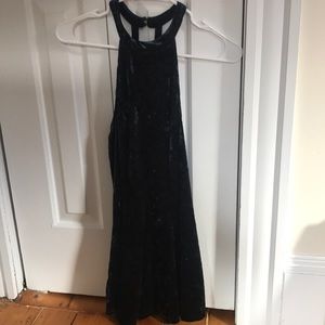 Halter top, velvet romper, ~worn once~